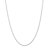 1.3MM Diamond-Cut Rope Chain (Available in 12", 14" , 16" and 18") - 14K White Gold