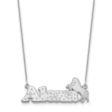 Horse Nameplate Necklace - Sterling Silver