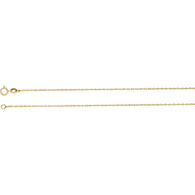 1MM Solid Rope Chain (Available in 12", 14" and 16") - 14K Yellow Gold
