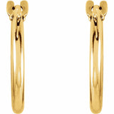 12.5MM Hoop Earrings - 14K Yellow Gold