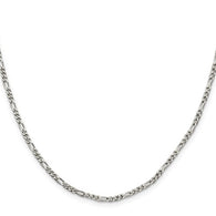 2.5MM Figaro Chain - Sterling Silver