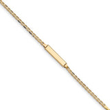 5.5" Baby ID Flat Anchor Bracelet - 14K Yellow Gold