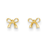 5MM Bow Stud Earrings - 14K Yellow Gold