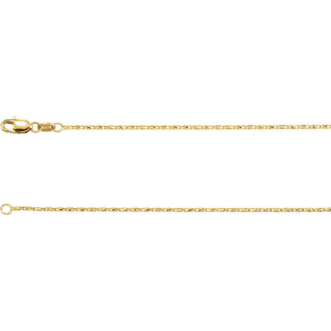 1MM Raso 16" Chain - 14K Yellow Gold