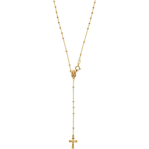 Rosary Necklace Gold 14K 13 Inch Children's Jewelry