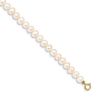 5" Pearl Bracelet 4MM - 14K Yellow Gold
