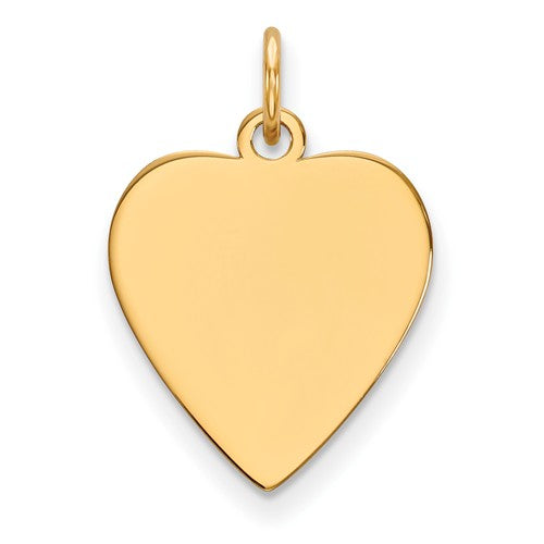 Custom Heart Charm - 10K Yellow Gold