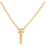 7MM Heart Diamond 16" Necklace - 14K Yellow Gold