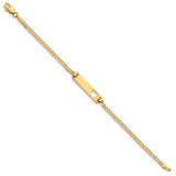 5.5" Baby Engraveable w/Cutout Heart - 14K Yellow Gold