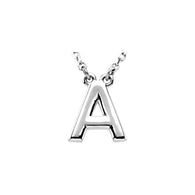 10MM Custom Initial Necklace (Available in letters A-Z) - Sterling Silver