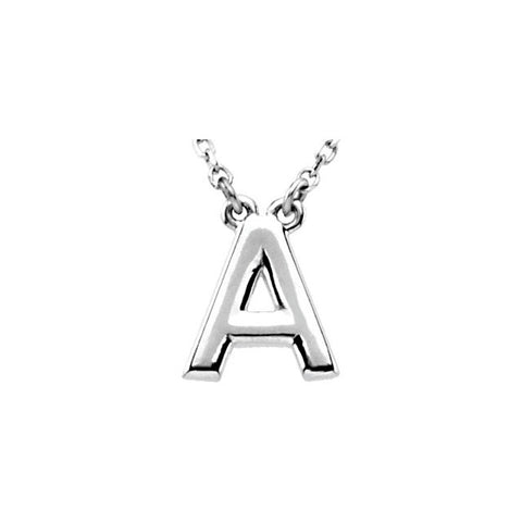 10MM Custom Initial Necklace (Available in letters A-Z) - Sterling Silver