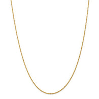 1.3MM Diamond-Cut Rope Chain (Available in 12", 14" , 16" and 18") - 14K Yellow Gold