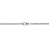 1.3MM Diamond-Cut Rope Chain (Available in 12", 14" , 16" and 18") - 14K White Gold