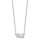 Doodle Nameplate Necklace - Sterling Silver