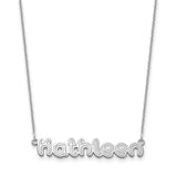 Doodle Nameplate Necklace - Sterling Silver