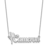 Fairy Nameplate Necklace - White Gold
