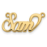 43x13MM Script Nameplate - 10K Yellow Gold