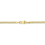2.2MM Curb Link Chain (Available in 16" and 18") - 10K Yellow Gold