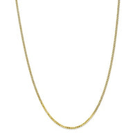 2.2MM Curb Link Chain (Available in 16" and 18") - 10K Yellow Gold