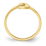 Block Single Letter Initial Ring (Available in sizes 5-7) - 10K Yellow Gold