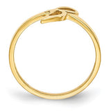 Script Single Letter Initial Ring (Available in sizes 5-7) - 10K Yellow Gold