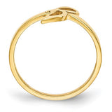 Script Single Letter Initial Ring (Available in sizes 5-7) - 10K Yellow Gold