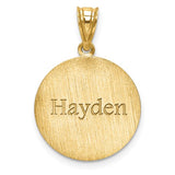 Custom Basketball Charm - 14K Yellow Gold