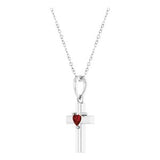 Heartfelt Blessings Garnet Necklace - Sterling Silver