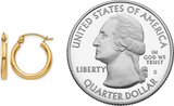 11MM Hoop Earrings - 10K Yellow Gold