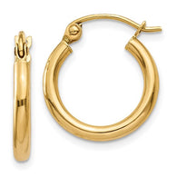 11MM Hoop Earrings - 10K Yellow Gold