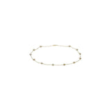 5MM Pearl & Gold Bead Station Necklace (Available in 16" or 18") - 14K Yellow Gold