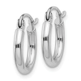 13MM Hoop Earrings - 14K White Gold