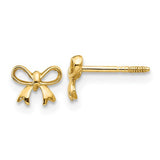 5MM Bow Stud Earrings - 14K Yellow Gold