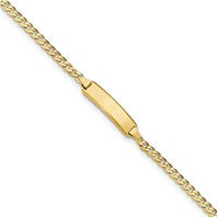5.5" Baby Curb Link ID Bracelet - 14K Yellow Gold