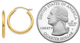 16MM Hoop Earrings - 10K Yellow Gold