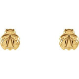 5MM Ladybug Stud Earrings - 14K Yellow Gold