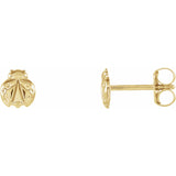 5MM Ladybug Stud Earrings - 14K Yellow Gold