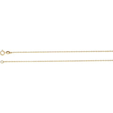 1MM Solid Rope Chain (Available in 12", 14" and 16") - 14K Yellow Gold