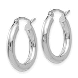 20MM Hoop Earrings - 14K White Gold