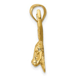 Deer Head Charm - 14K Yellow Gold