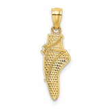 Ballet Slipper Charm - 14K Yellow and White Gold