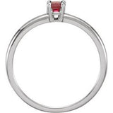 3MM Ruby "July" Ring Size 3 - 14K Yellow Gold