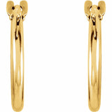 12.5MM Hoop Earrings - 14K Yellow Gold