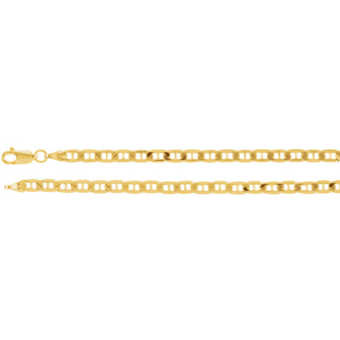 3.7MM Anchor Link Chain (Available in 12", 14", 16" and 18") - 14K Yellow Gold