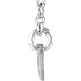 Bubble Script Nameplate Necklace - Sterling Silver