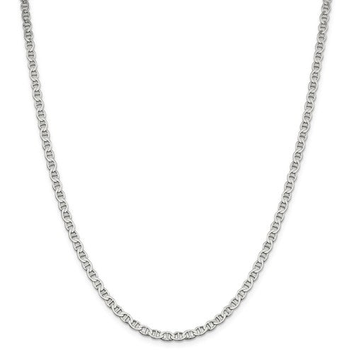 4MM Anchor Link Chain (Available in 16" and 18") - Sterling Silver