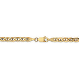 4MM Anchor Link Chain (Available in 16" and 18") - 14K Yellow Gold