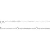 Eternal Keepsake Cross Disc Charm with Aquamarine - 14K White Gold