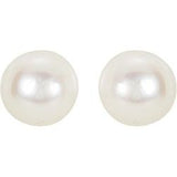 4MM Akoya Pearl Earrings - 14K White Gold