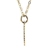 16MM Daddy's Little Girl Heart Charm on 15" Chain - 14K Yellow Gold